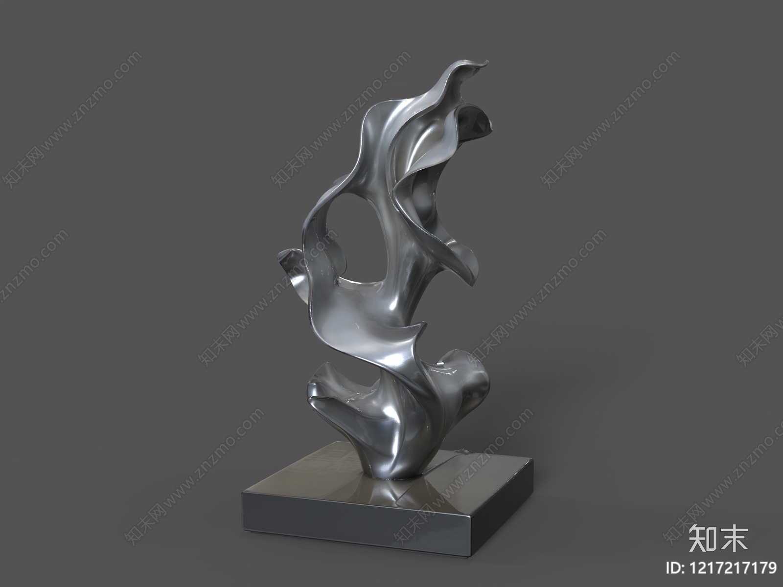现代极简雕塑摆件3D模型下载【ID:1217217179】