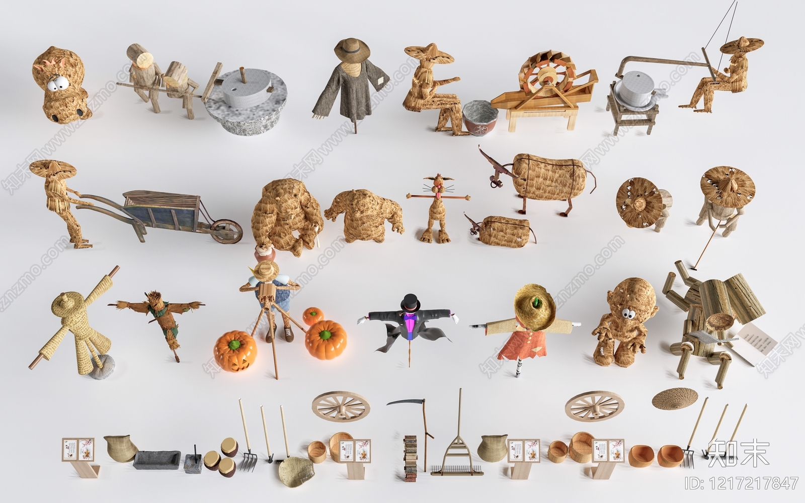 乡村田园风农业展厅SU模型下载【ID:1217217847】