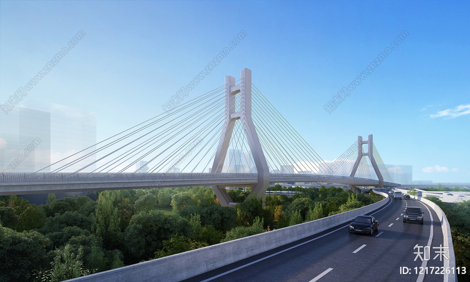 现代主义天桥3D模型下载【ID:1217226113】
