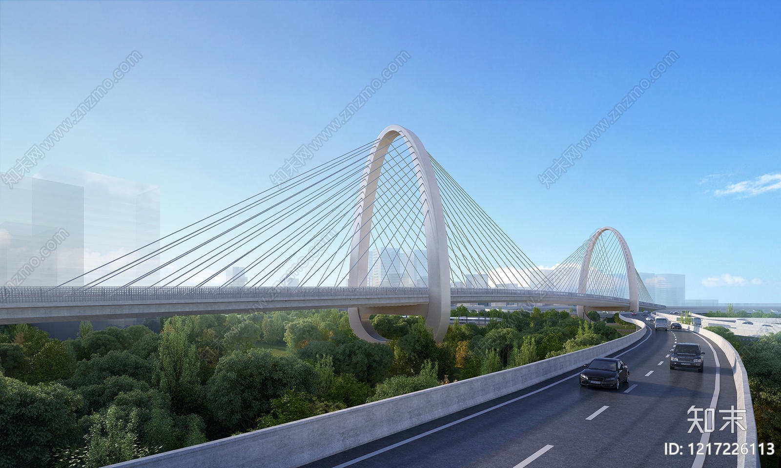 现代主义天桥3D模型下载【ID:1217226113】