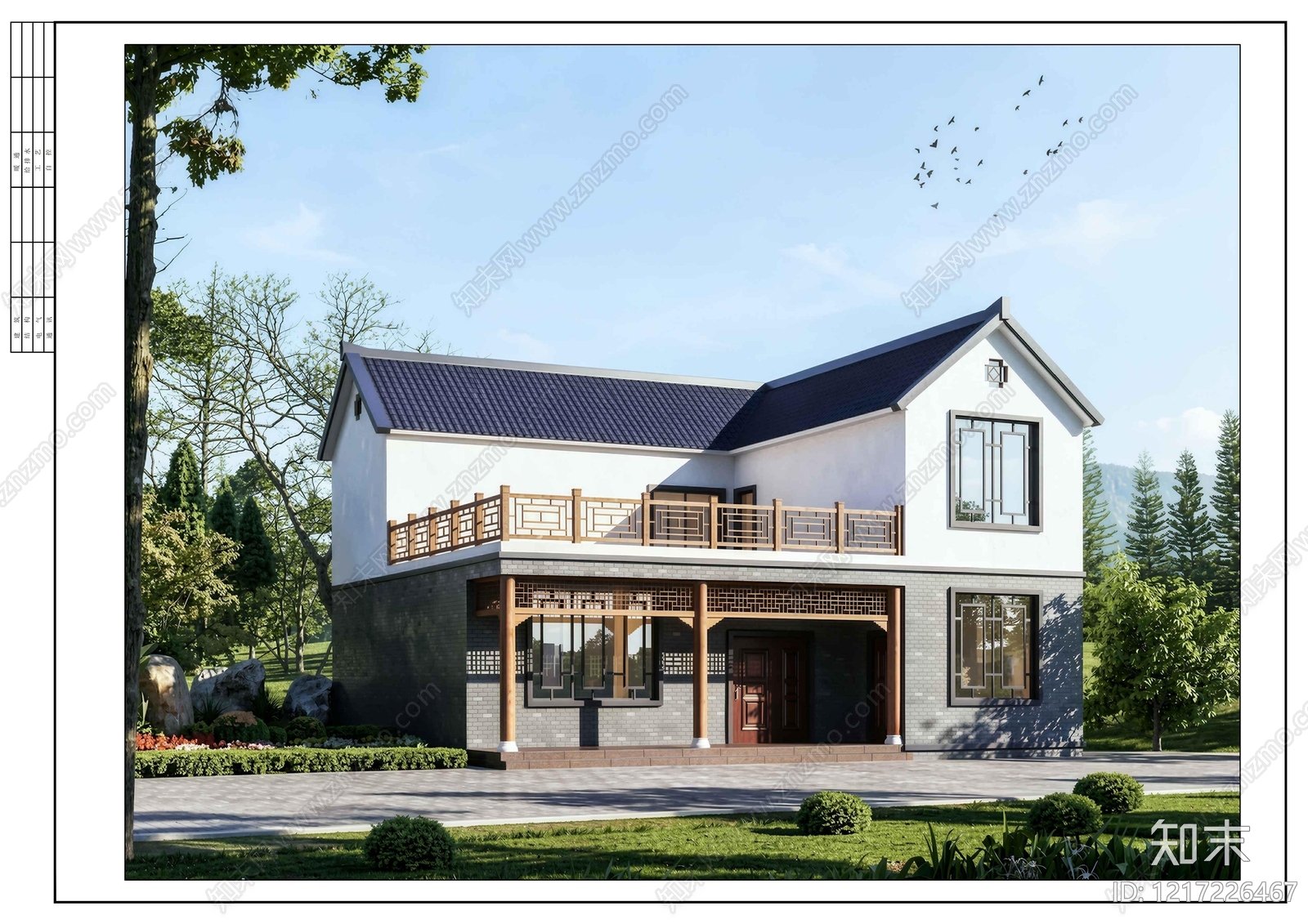 新中式居住建筑CAD图纸