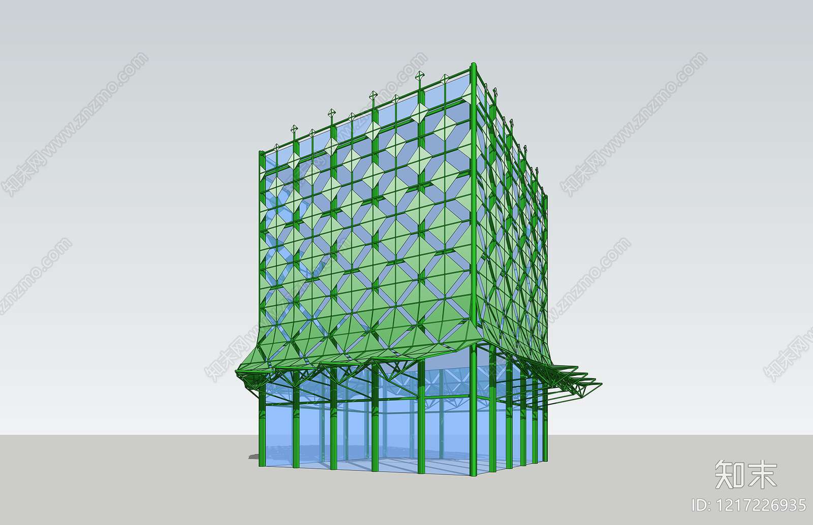 现代小公建SU模型下载【ID:1217226935】