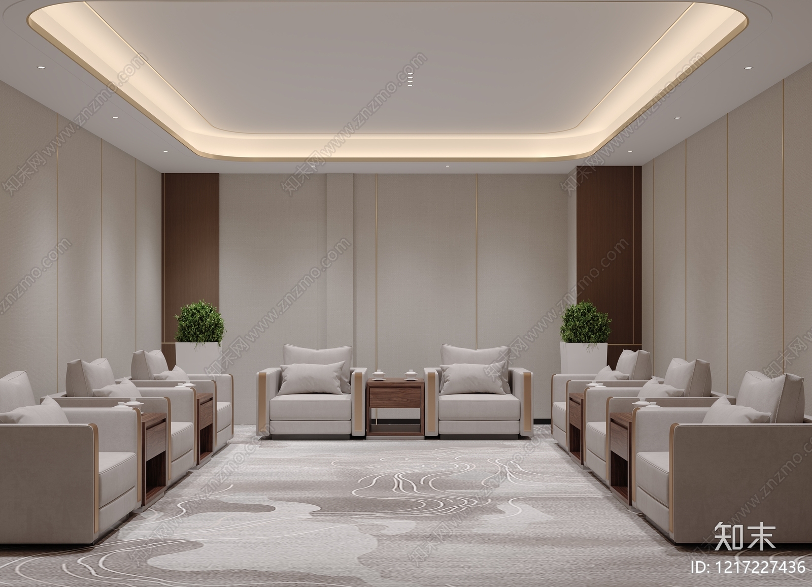 现代简约董事长办公室3D模型下载【ID:1217227436】