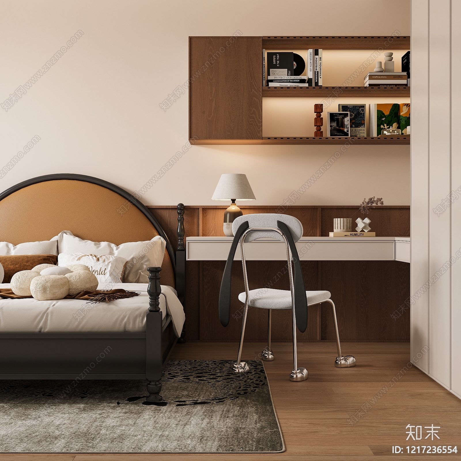 现代主卧SU模型下载【ID:1217236554】