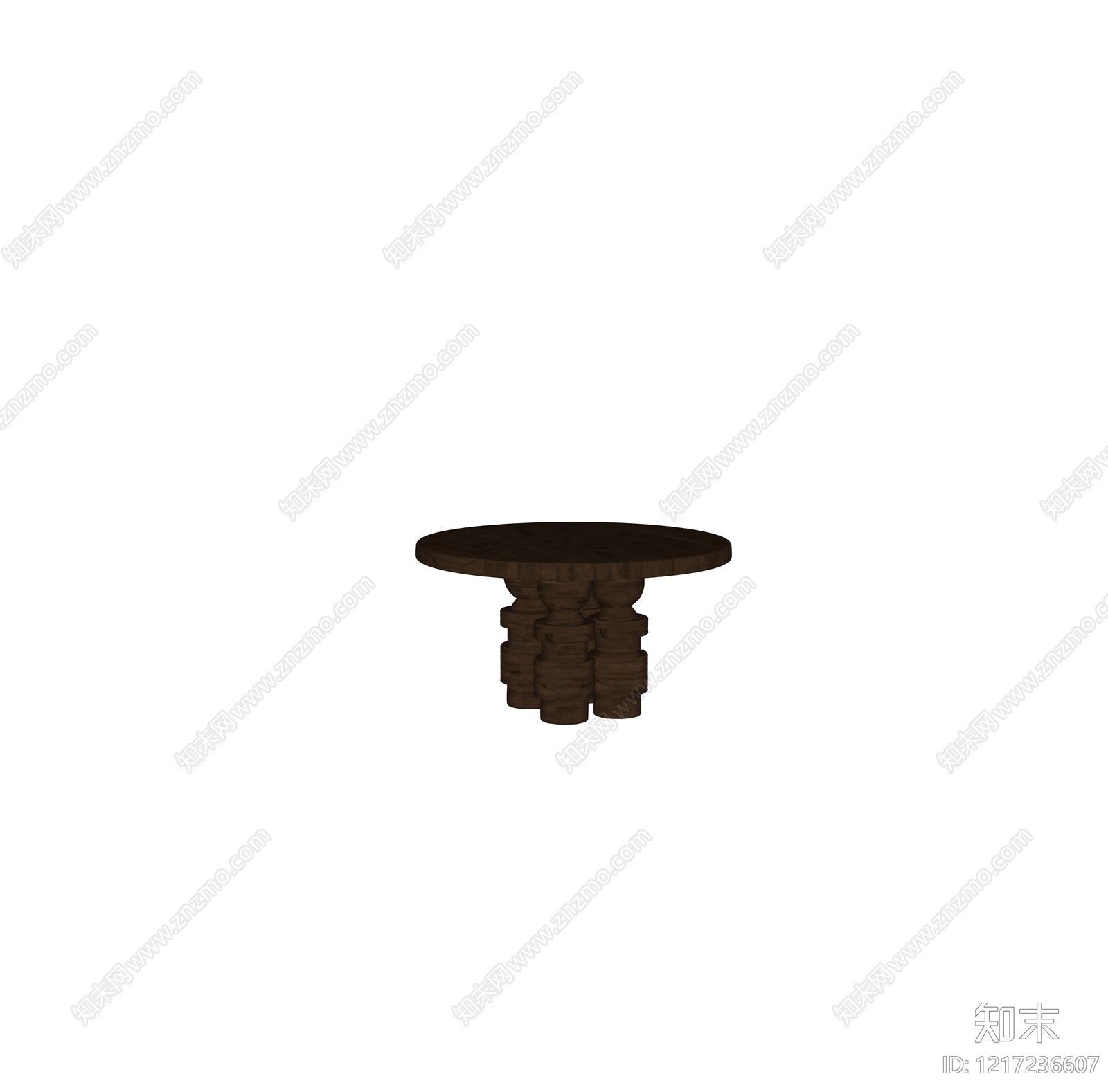 中古风餐桌SU模型下载【ID:1217236607】