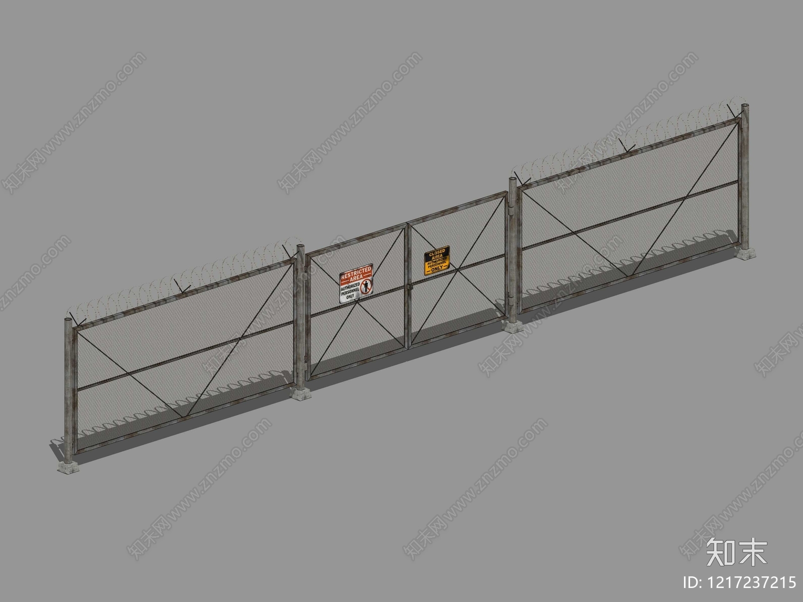工业复古风围栏护栏SU模型下载【ID:1217237215】