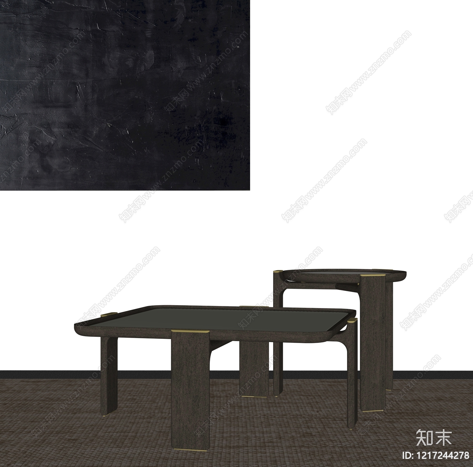 中古风茶几SU模型下载【ID:1217244278】