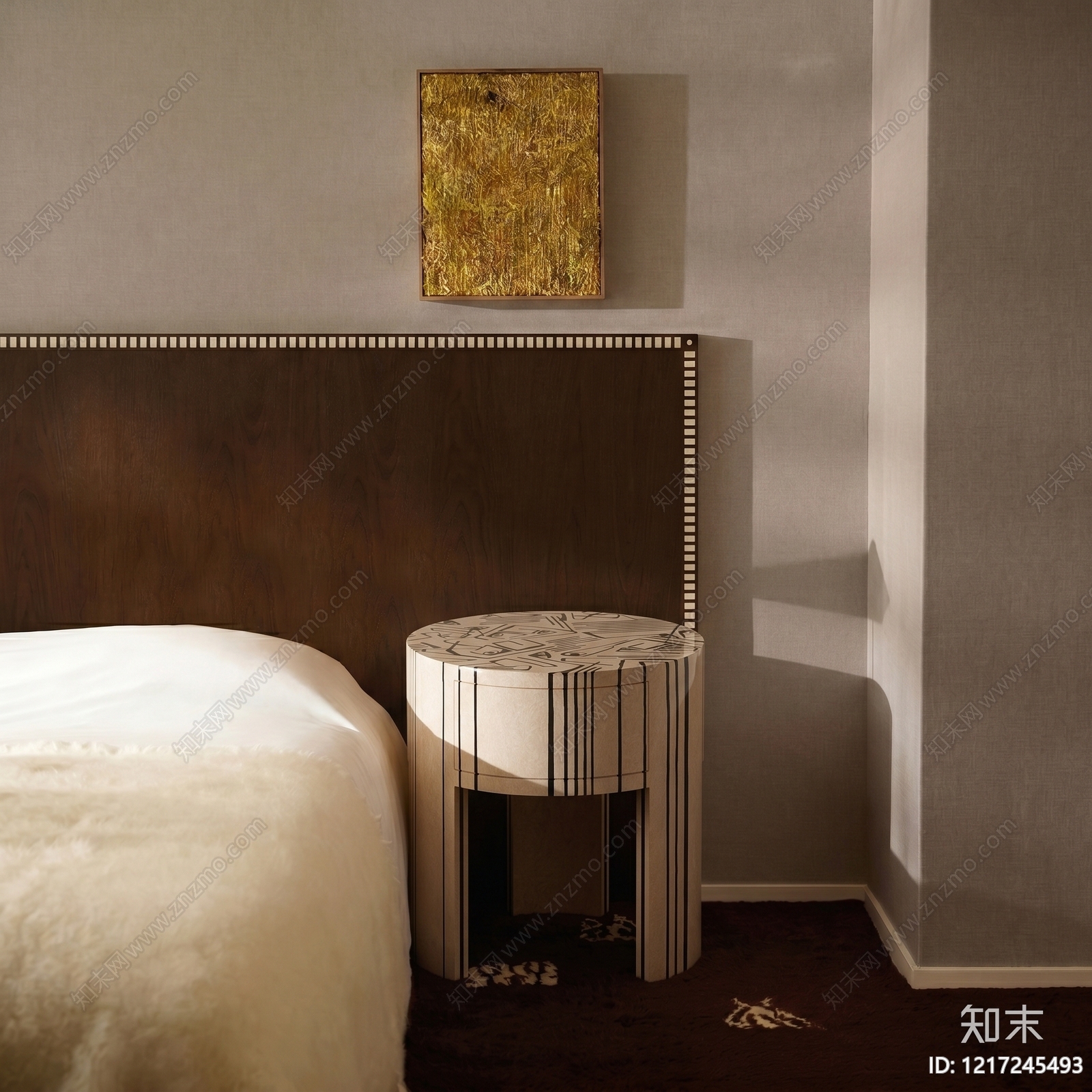 现代轻奢床头柜SU模型下载【ID:1217245493】
