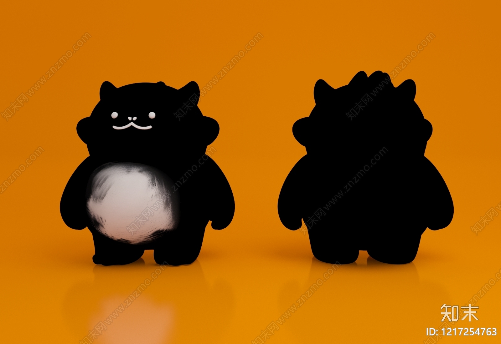 卡通极简雕塑摆件3D模型下载【ID:1217254763】