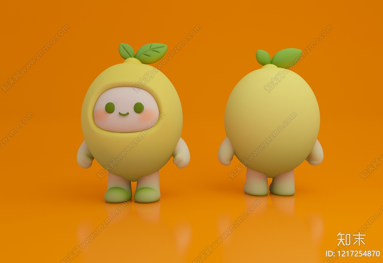 卡通萌系雕塑摆件3D模型下载【ID:1217254870】