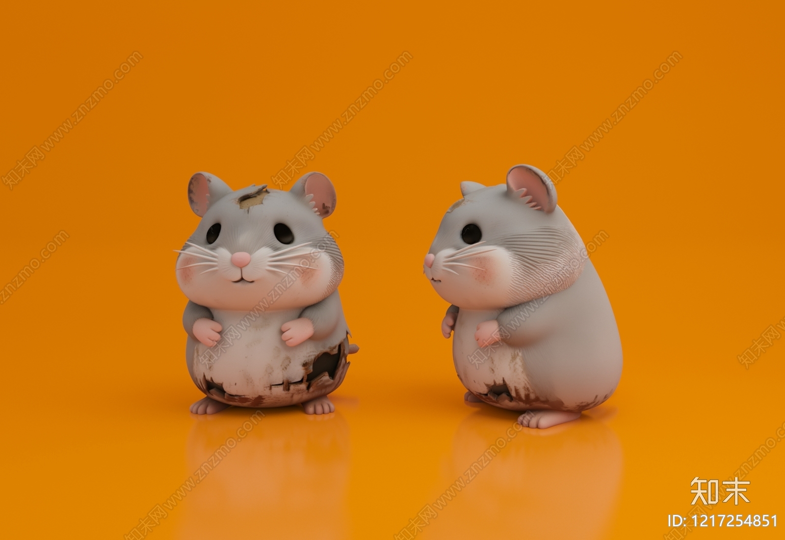卡通写实雕塑摆件3D模型下载【ID:1217254851】