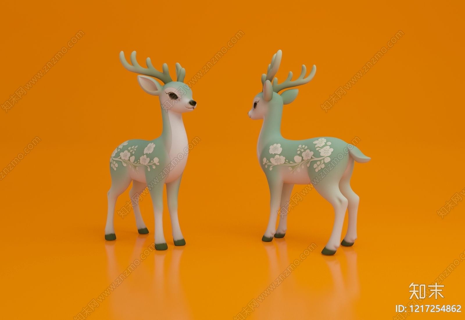 新中式雕塑摆件3D模型下载【ID:1217254862】