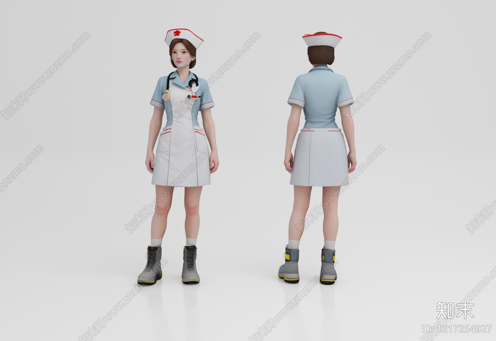 现代简约虚拟人物3D模型下载【ID:1217254927】