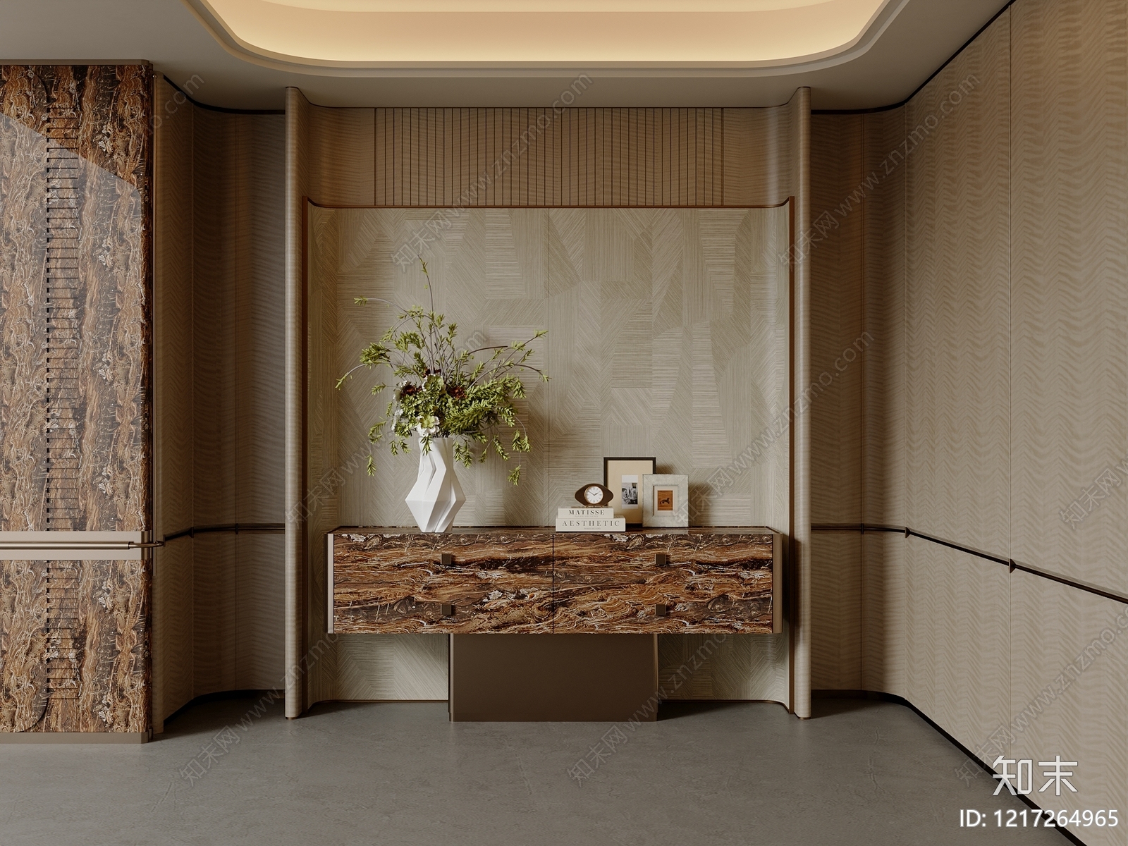 意式轻奢玄关3D模型下载【ID:1217264965】