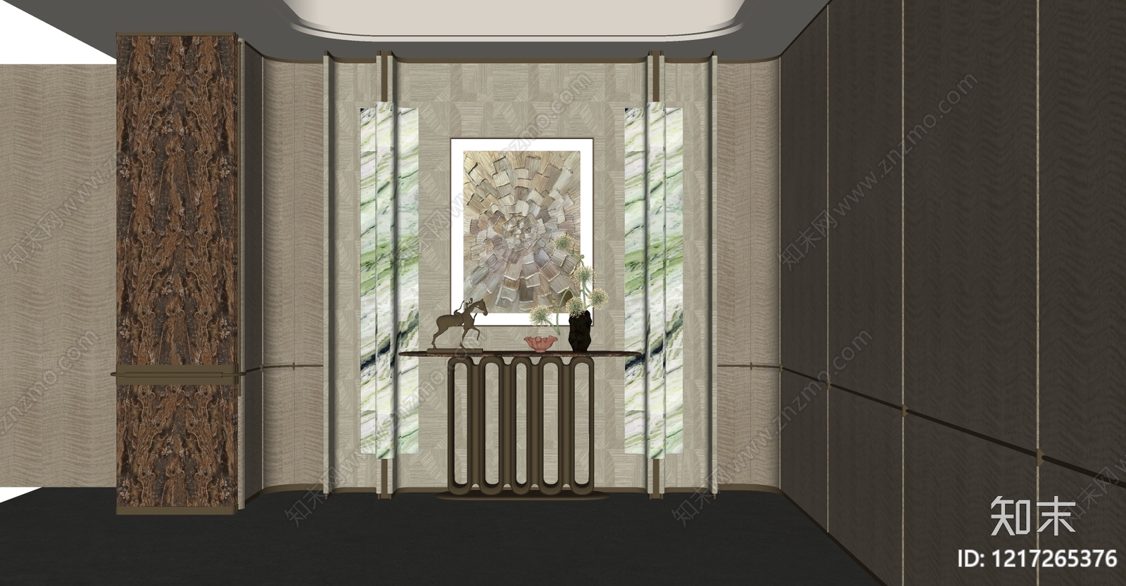 意式轻奢玄关SU模型下载【ID:1217265376】