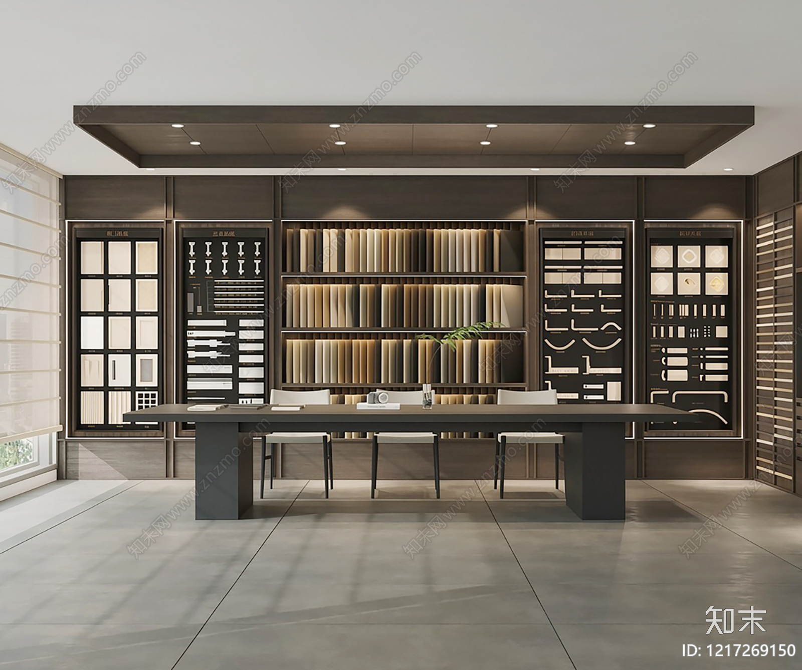 现代简约材料展厅SU模型下载【ID:1217269150】