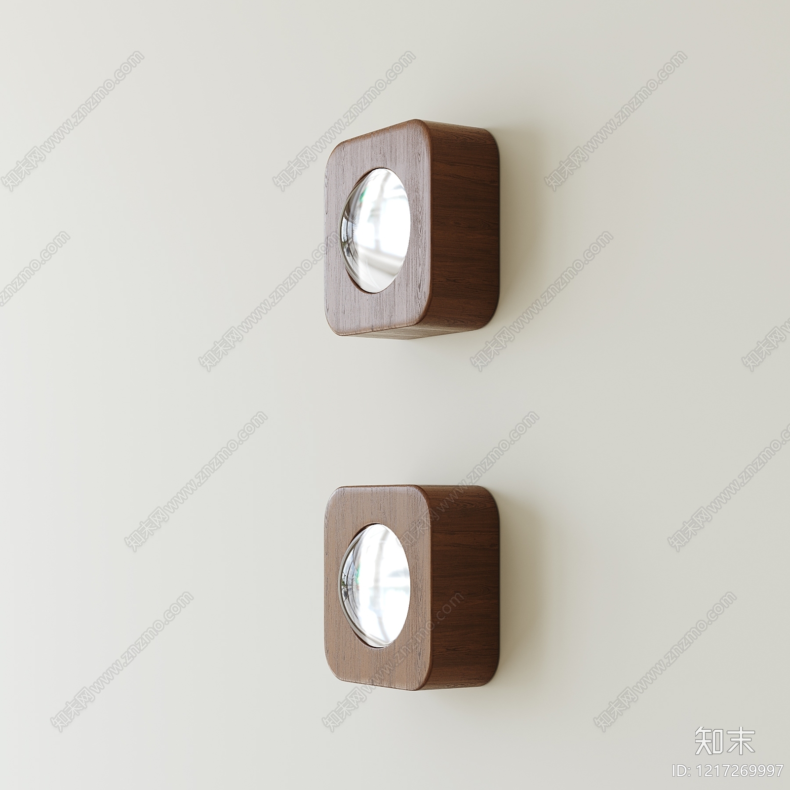 日式壁灯3D模型渲染效果图