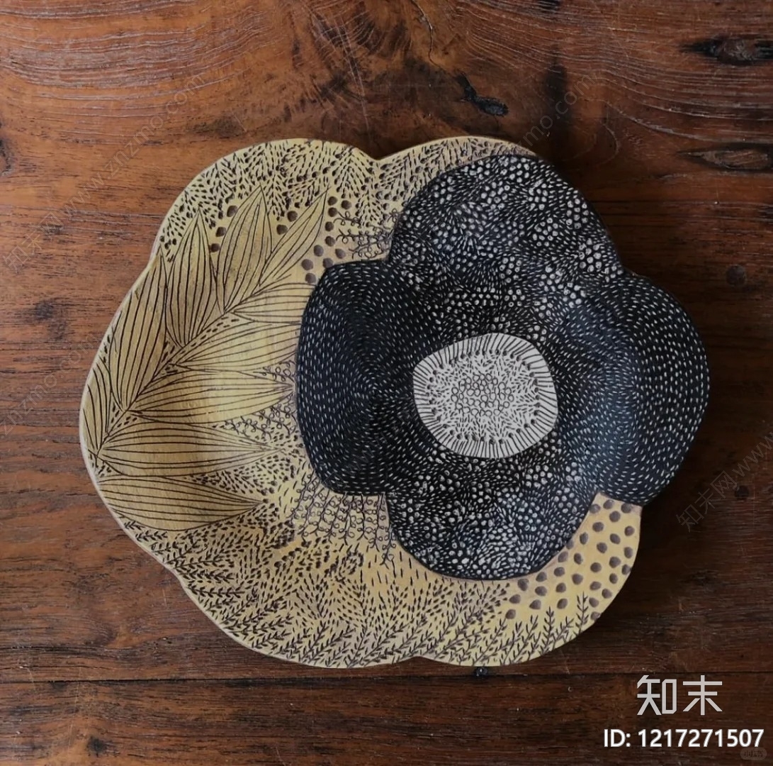 手绘艺术风雕塑摆件3D模型渲染效果图