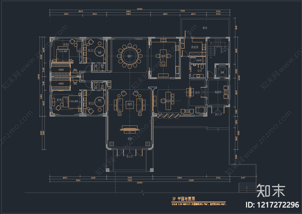 别墅cad施工图下载【ID:1217272296】