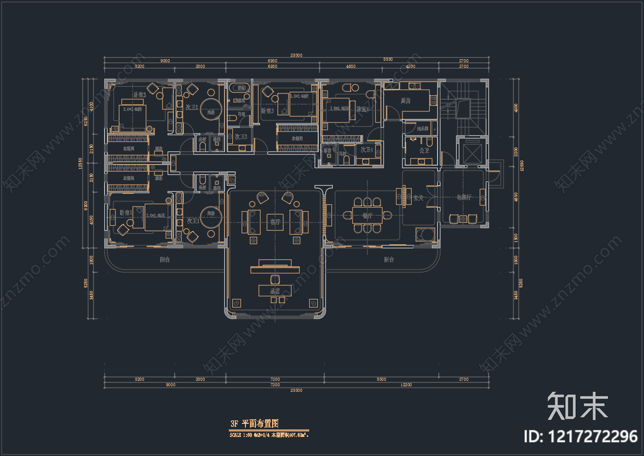 别墅cad施工图下载【ID:1217272296】