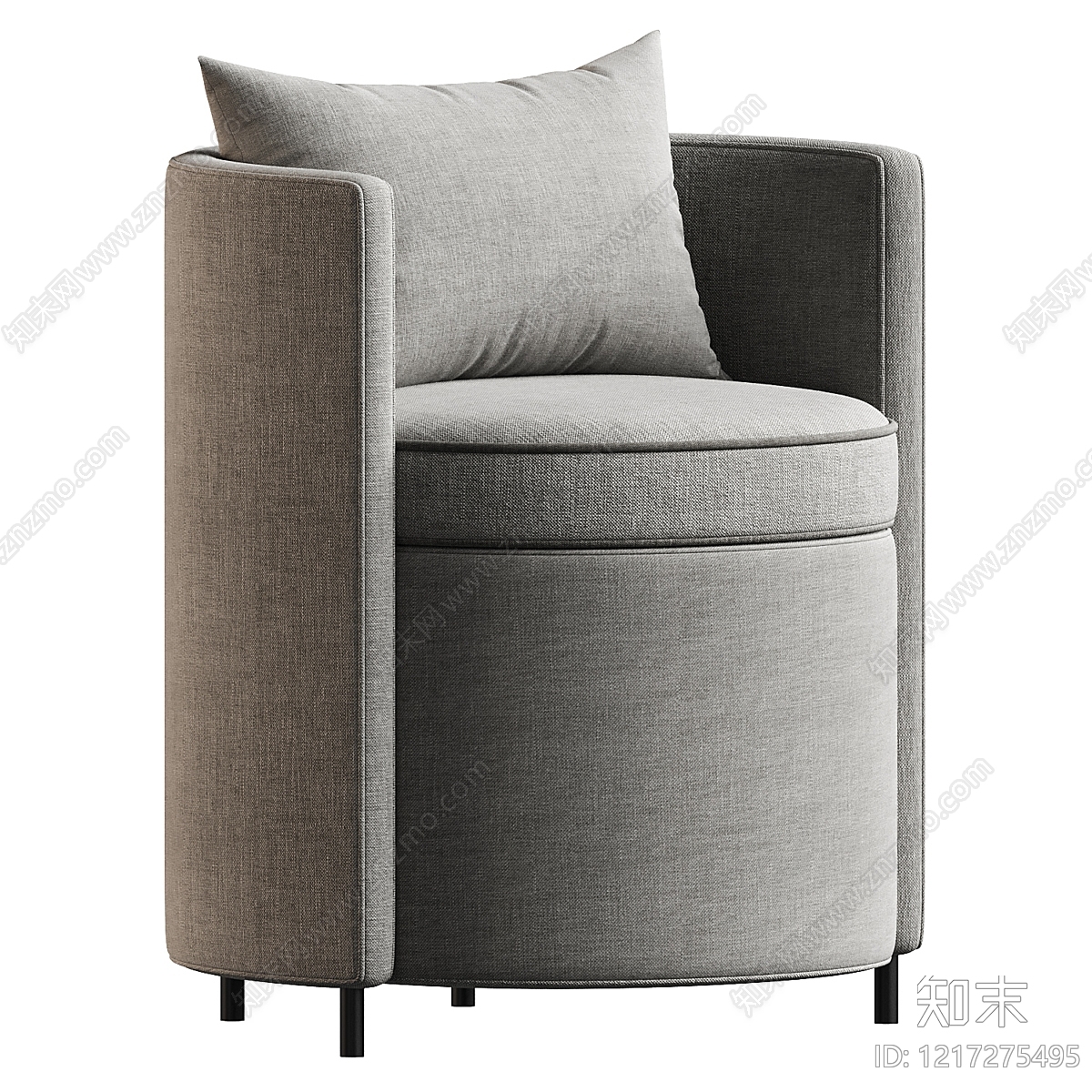 现代简约单人沙发3D模型下载【ID:1217275495】