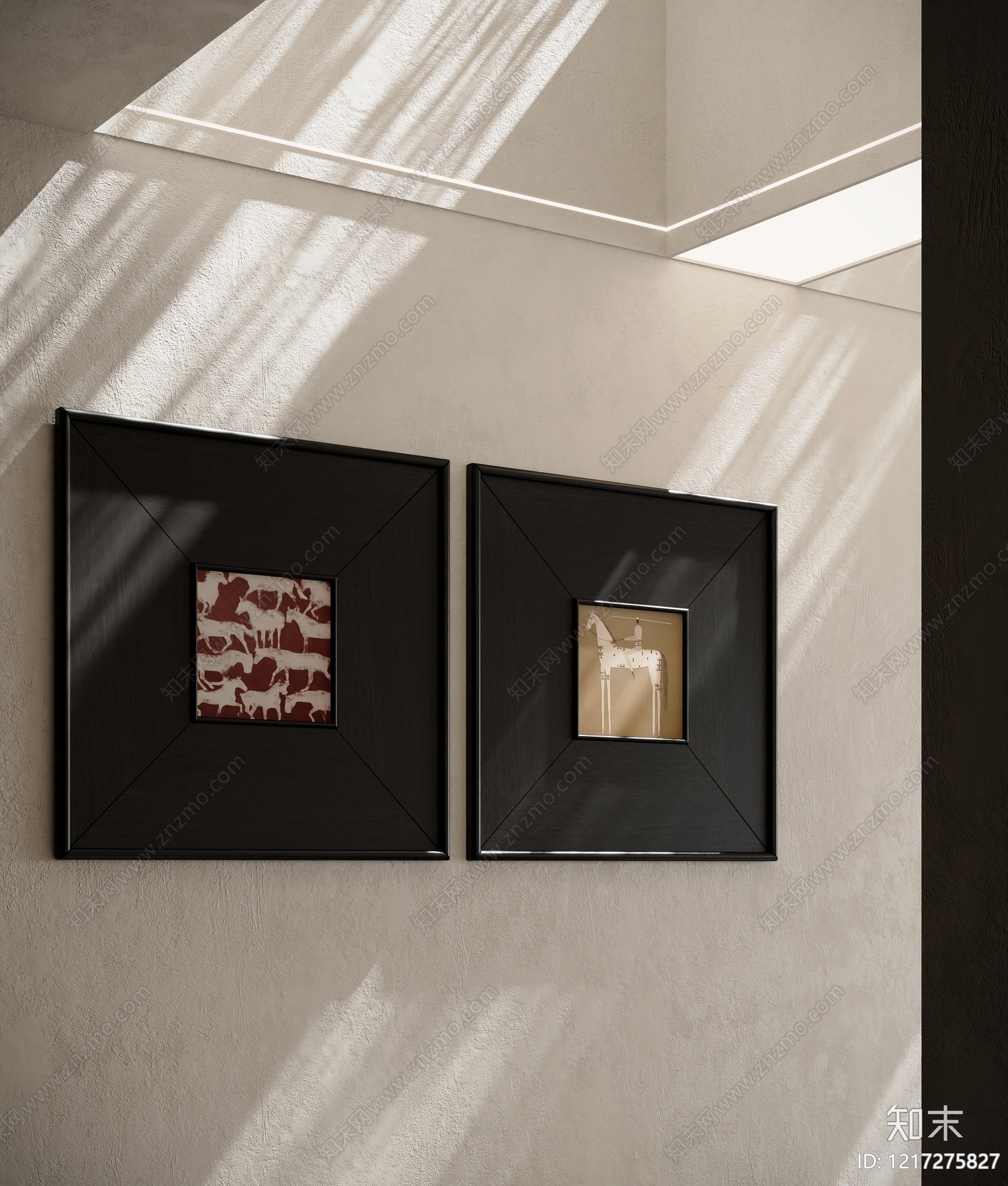 侘寂风挂画组合SU模型下载【ID:1217275827】