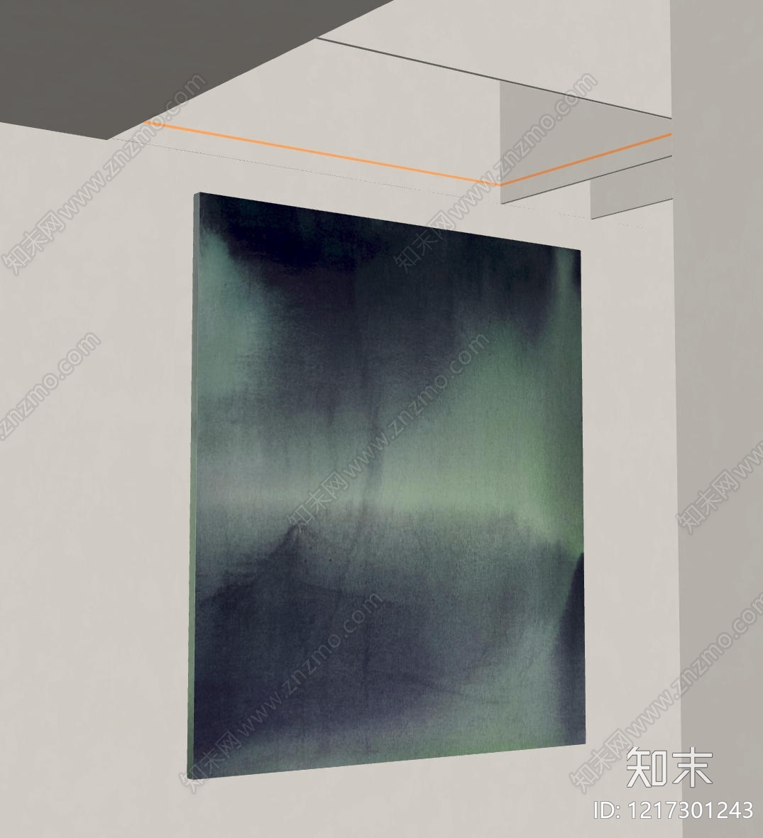 侘寂抽象画SU模型下载【ID:1217301243】
