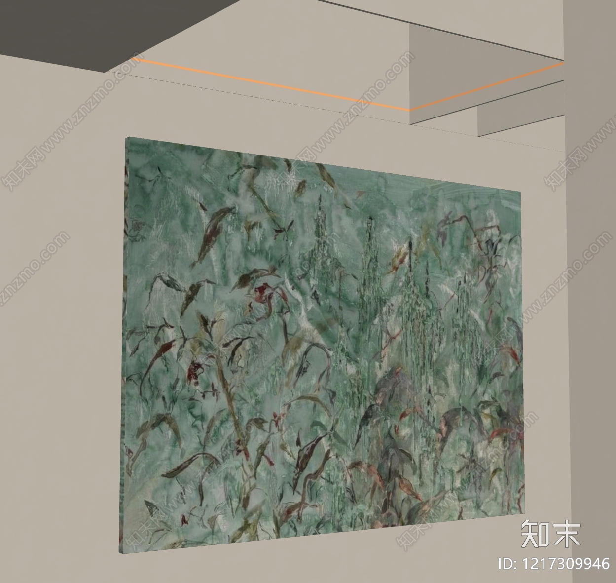 侘寂风抽象画SU模型下载【ID:1217309946】