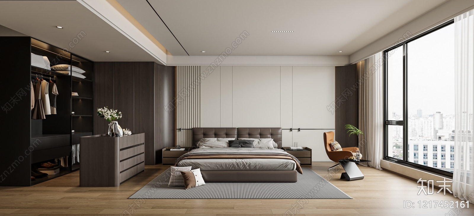 现代简约男孩房3D模型下载【ID:1217452161】