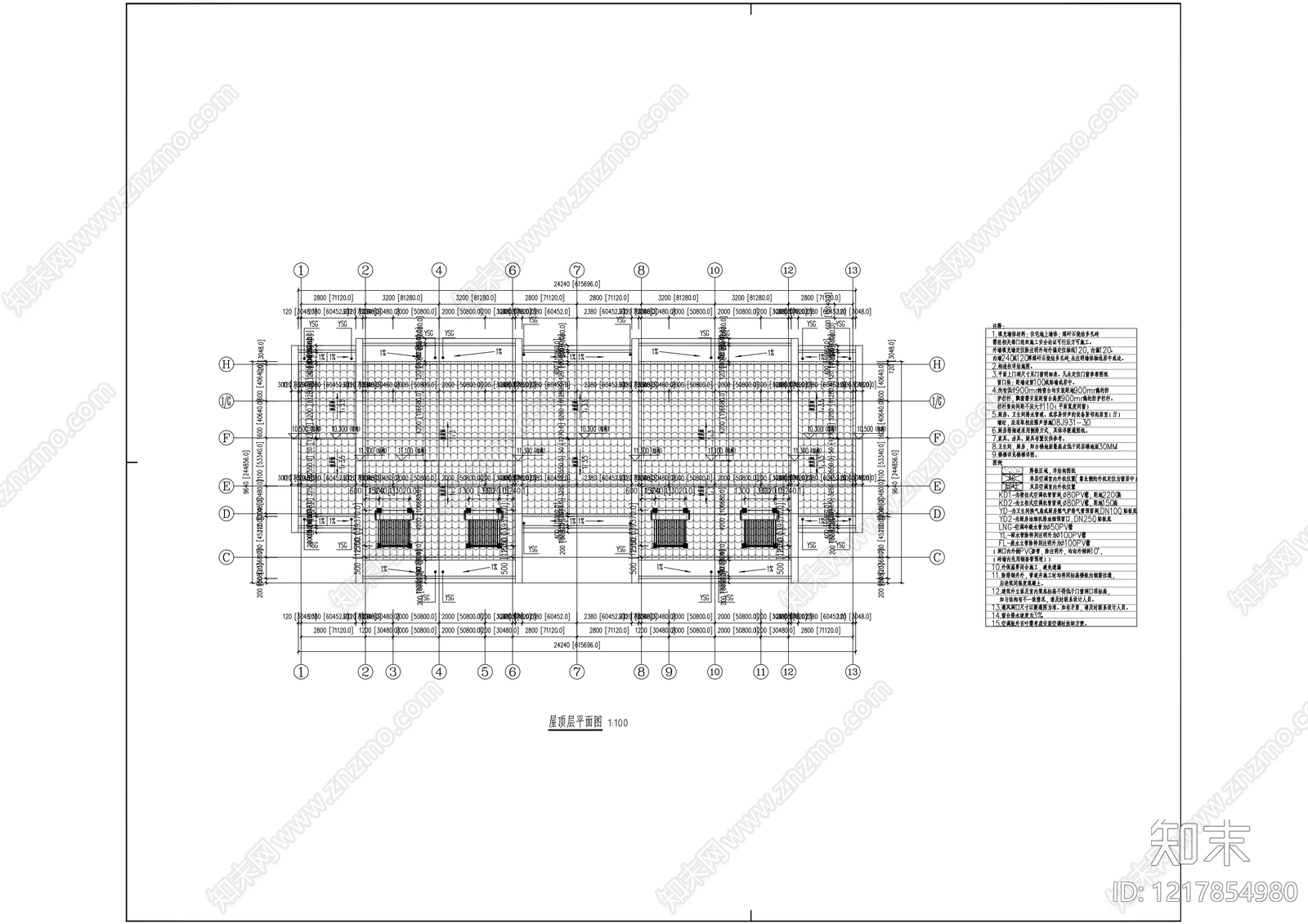 别墅建筑cad施工图下载【ID:1217854980】