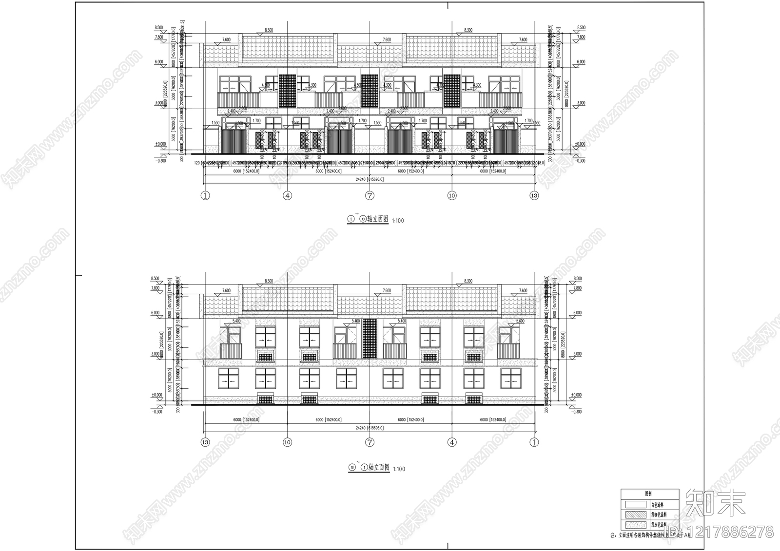 别墅建筑cad施工图下载【ID:1217886278】