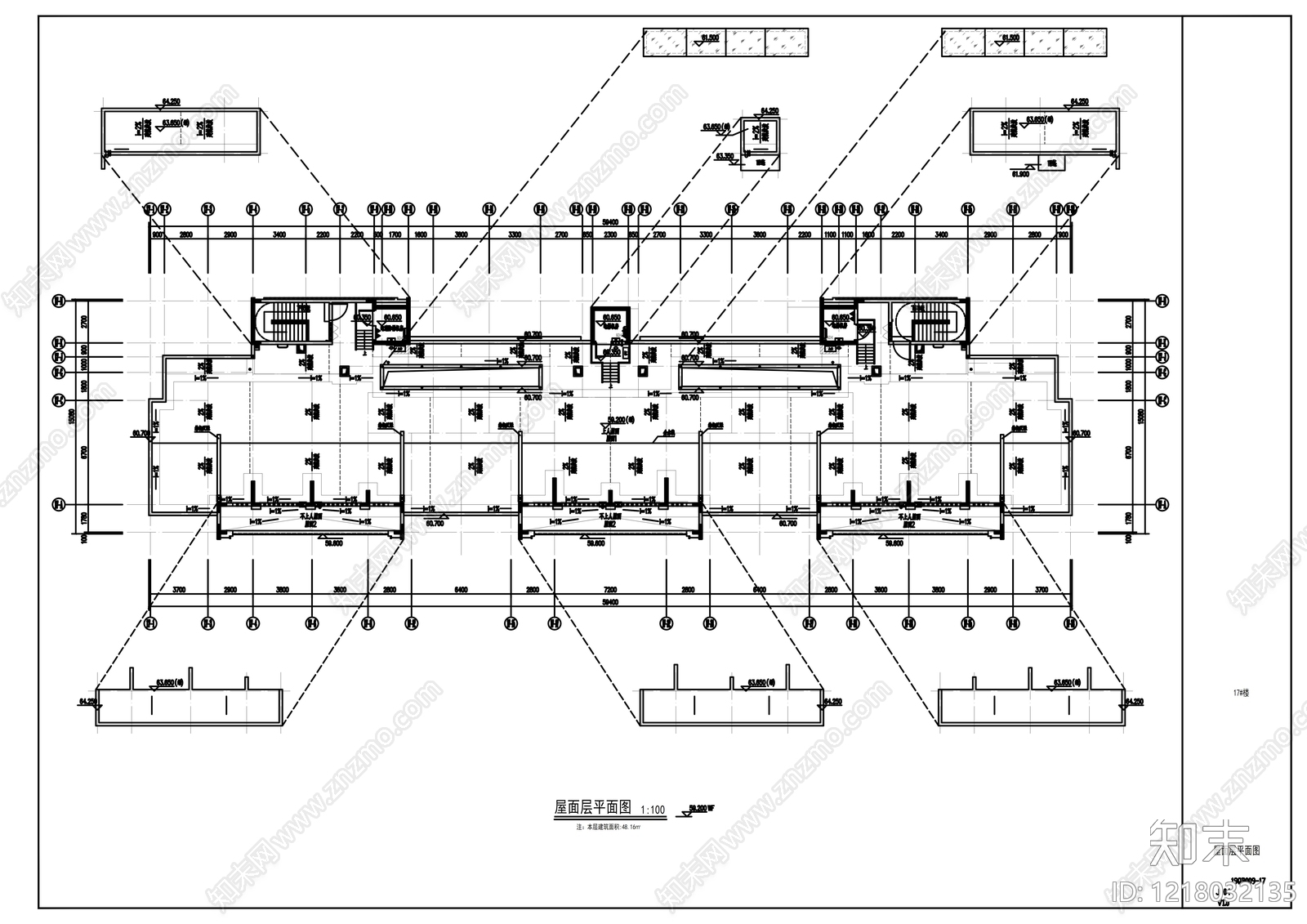 住宅楼建筑cad施工图下载【ID:1218032135】