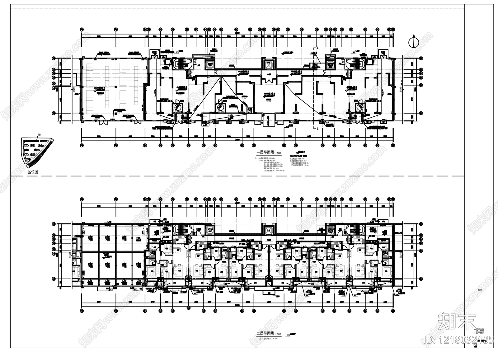住宅楼建筑cad施工图下载【ID:1218032135】