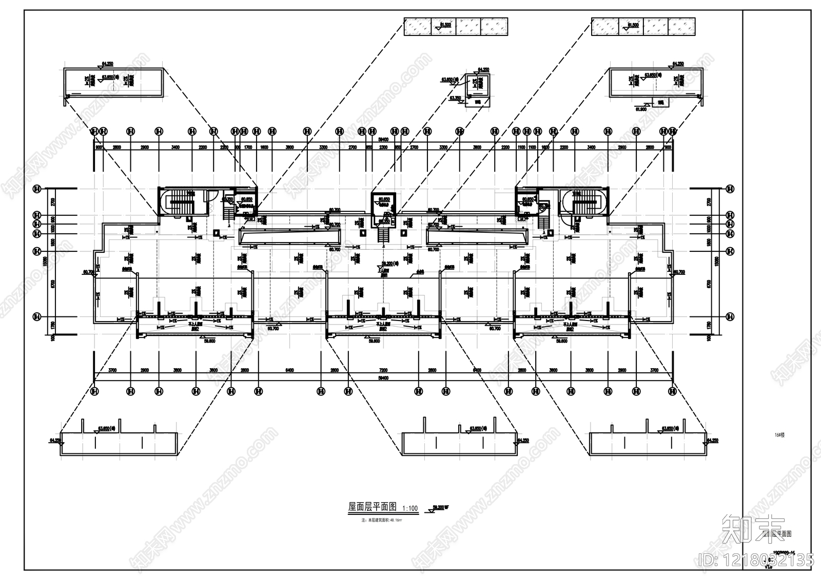 住宅楼建筑cad施工图下载【ID:1218032135】
