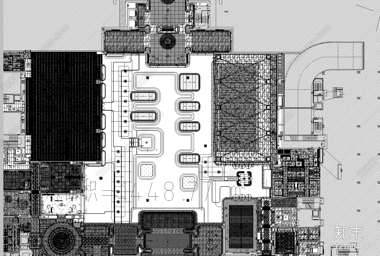 示范区景观cad施工图下载【ID:1218046005】