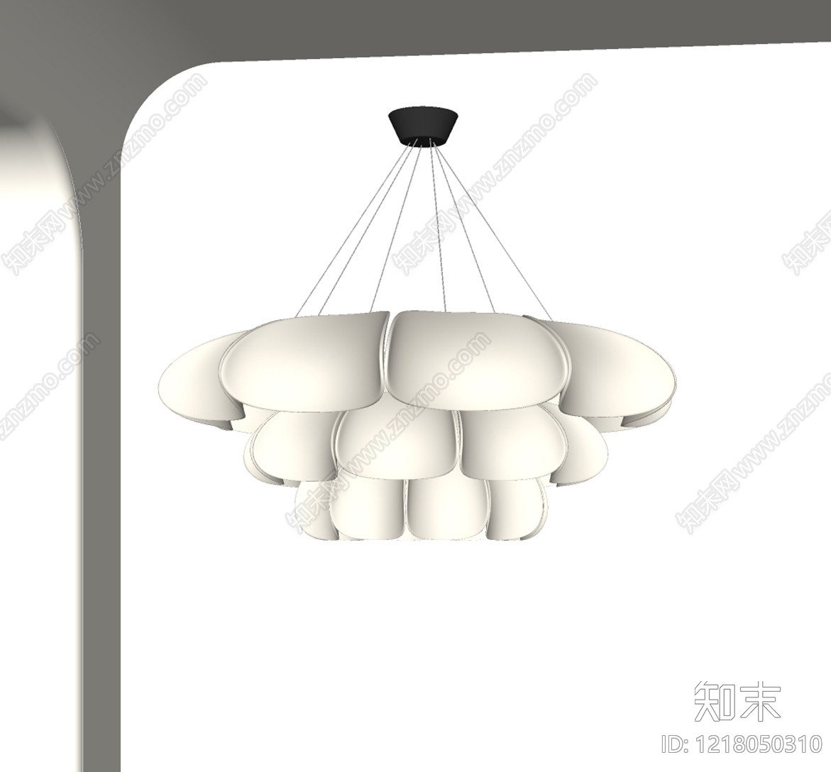 现代吊灯SU模型下载【ID:1218050310】