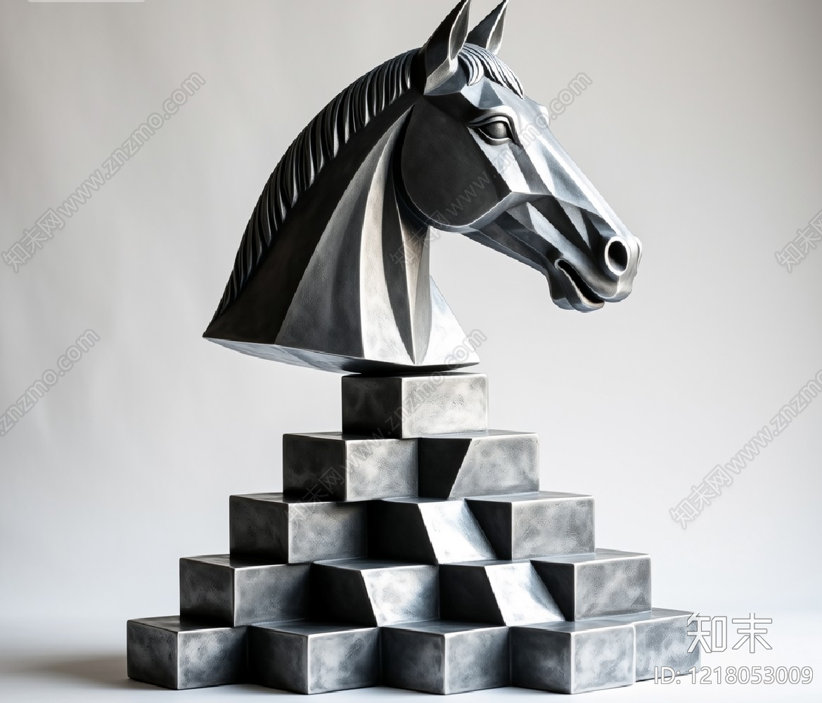 极简主义雕塑摆件3D模型下载【ID:1218053009】