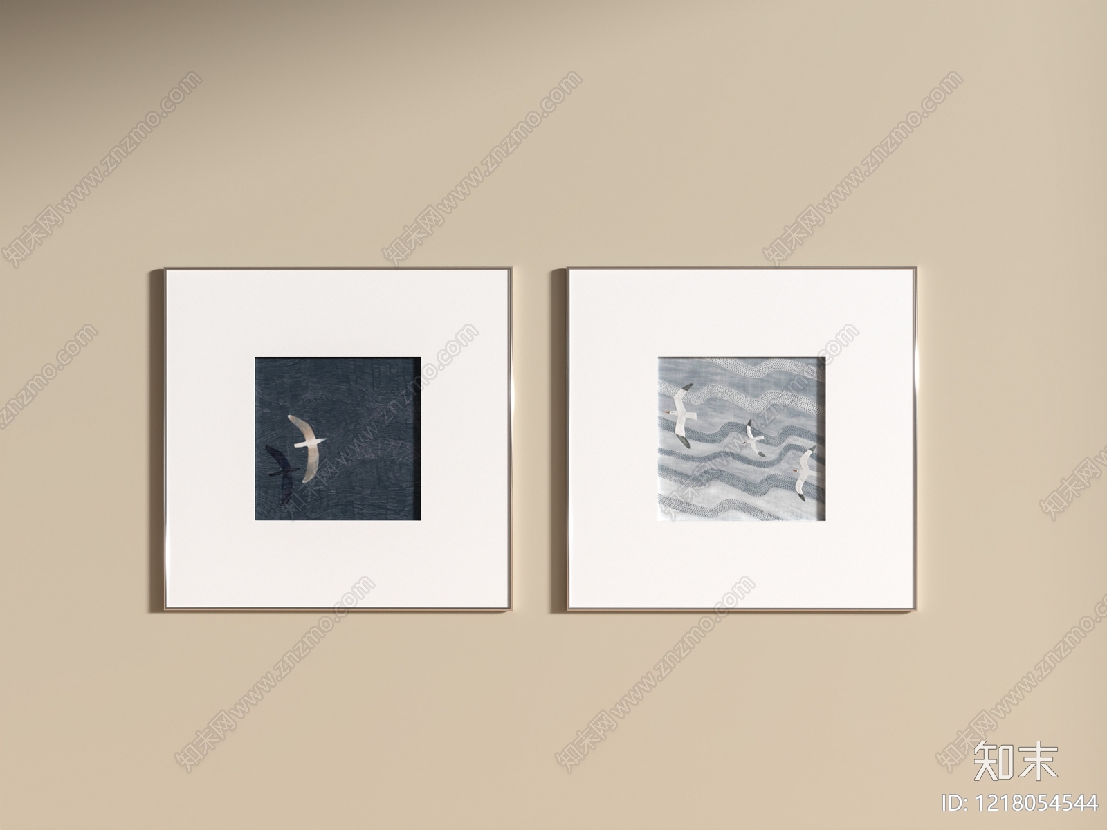 现代挂画3D模型下载【ID:1218054544】