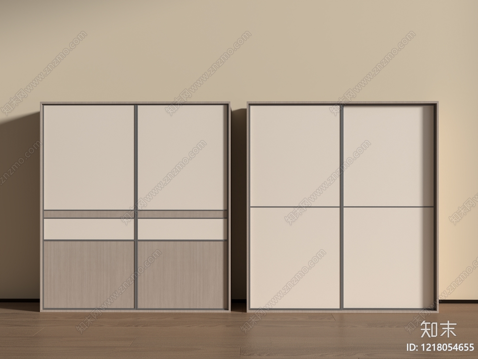 现代衣柜3D模型下载【ID:1218054655】