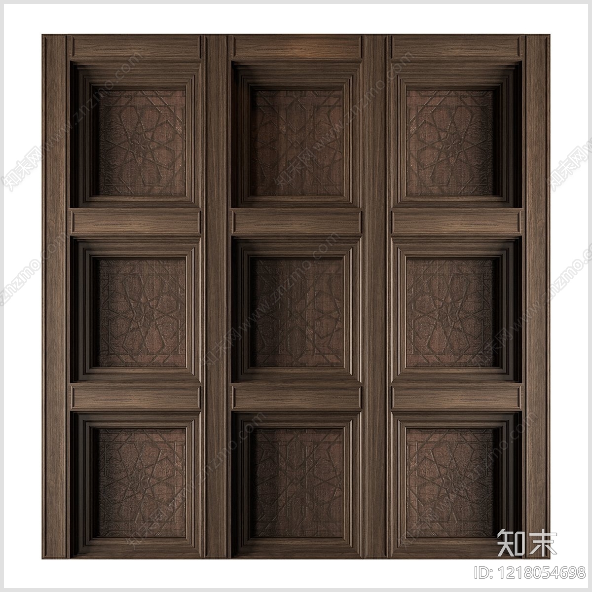 新中式吊顶3D模型下载【ID:1218054698】