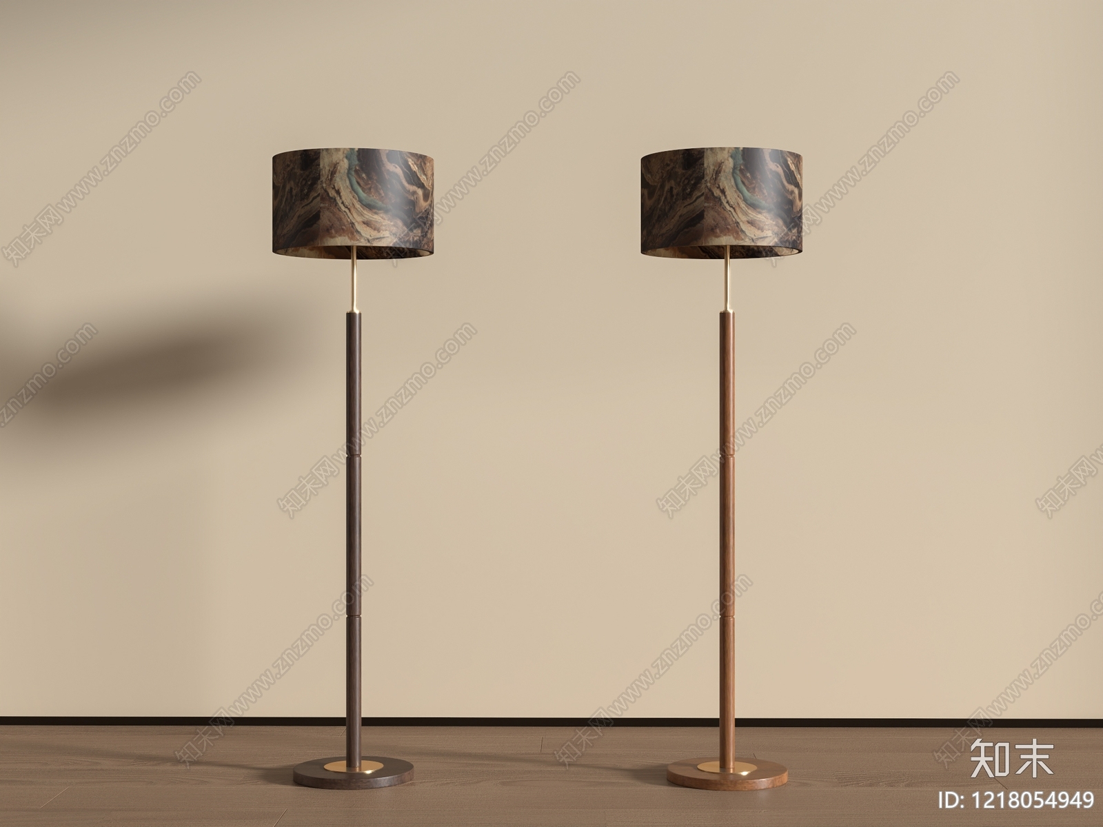 北欧落地灯3D模型下载【ID:1218054949】