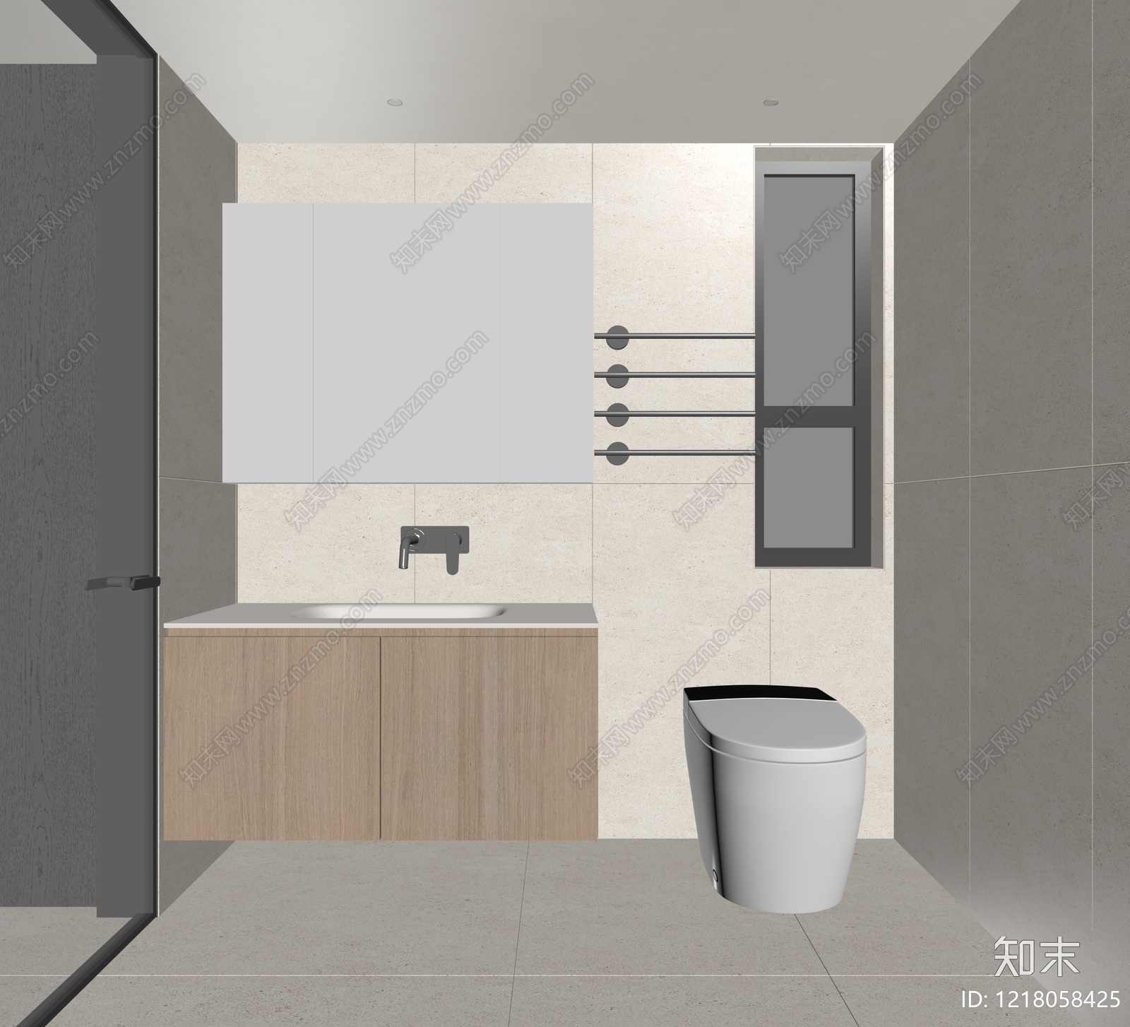 现代简约卫生间SU模型下载【ID:1218058425】