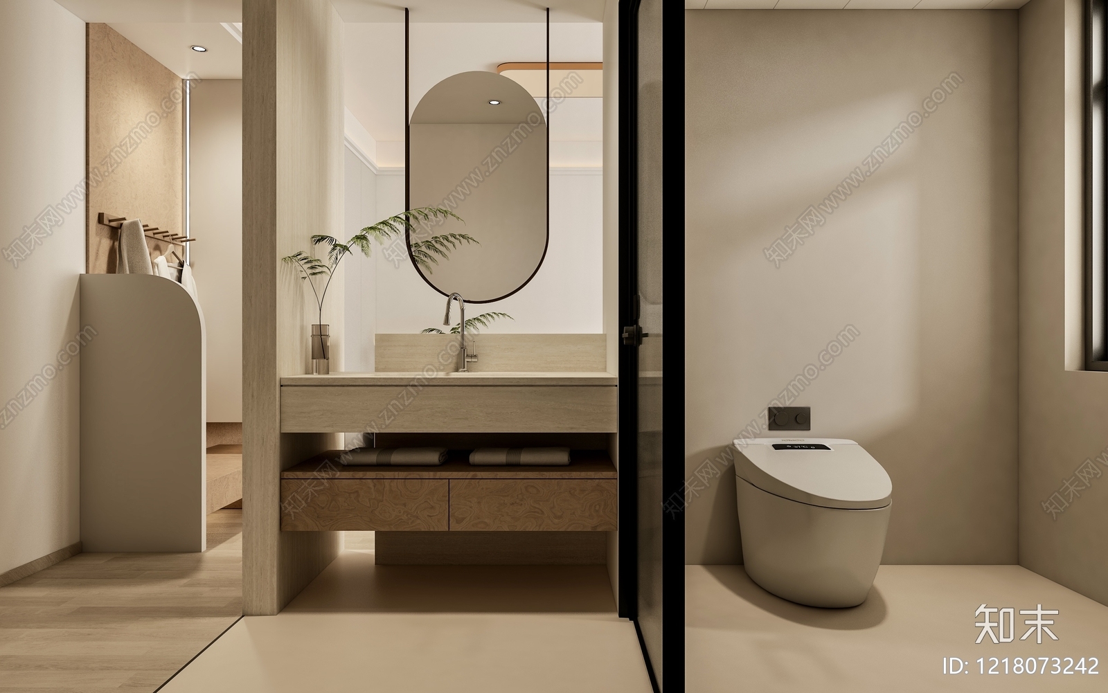奶油风主卧3D模型下载【ID:1218073242】