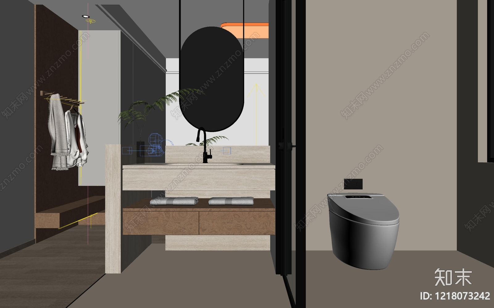 奶油风主卧3D模型下载【ID:1218073242】