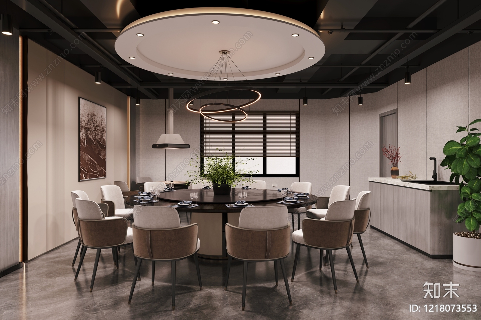 现代简约包厢3D模型下载【ID:1218073553】