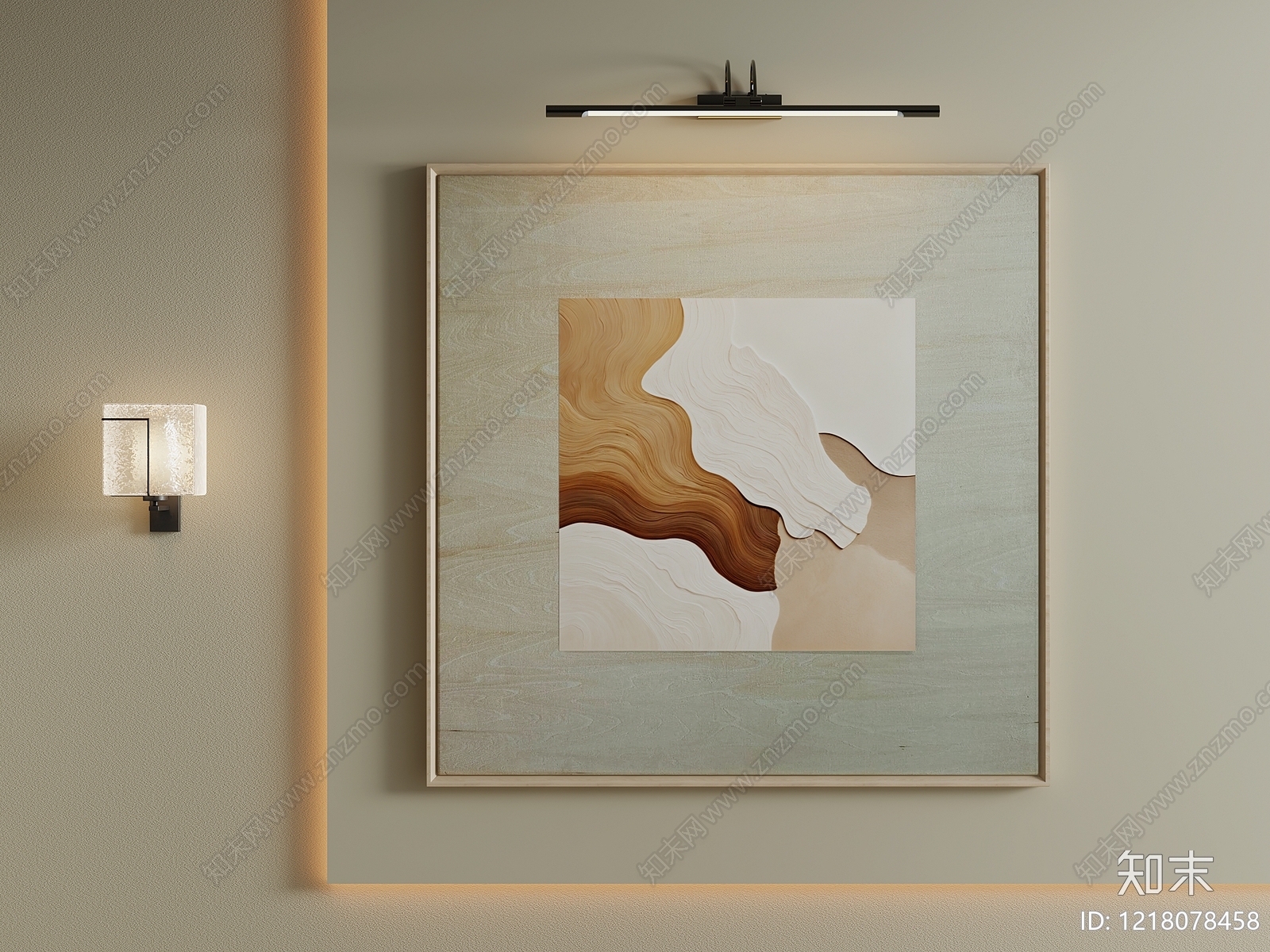 奶油风玄关3D模型下载【ID:1218078458】