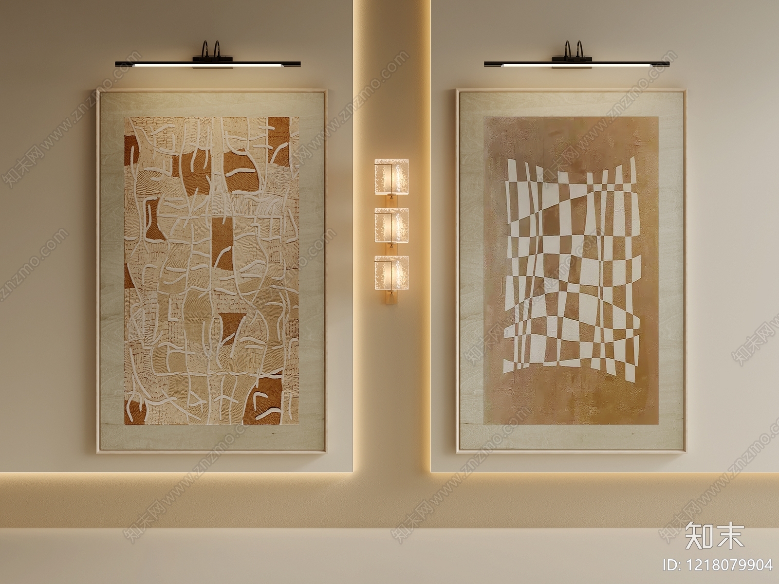 现代挂画SU模型下载【ID:1218079904】
