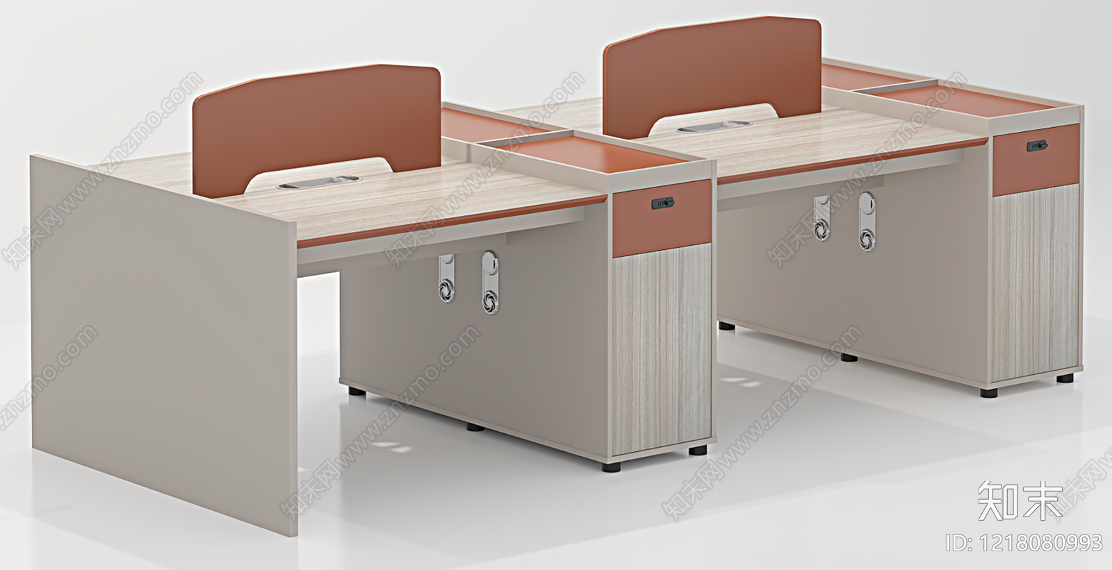 现代简约办公桌3D模型下载【ID:1218080993】