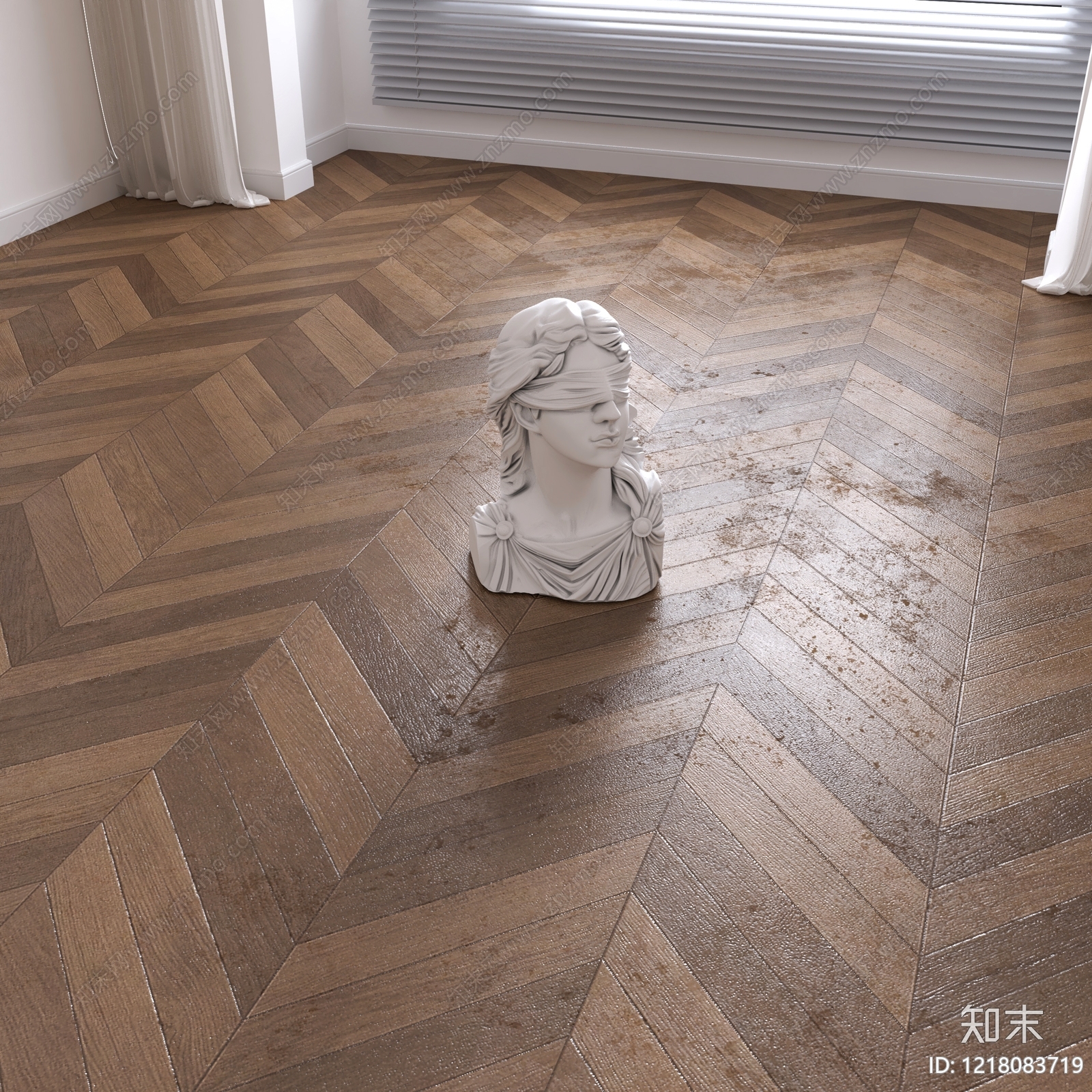 现代简约瓷砖展厅3D模型渲染效果图