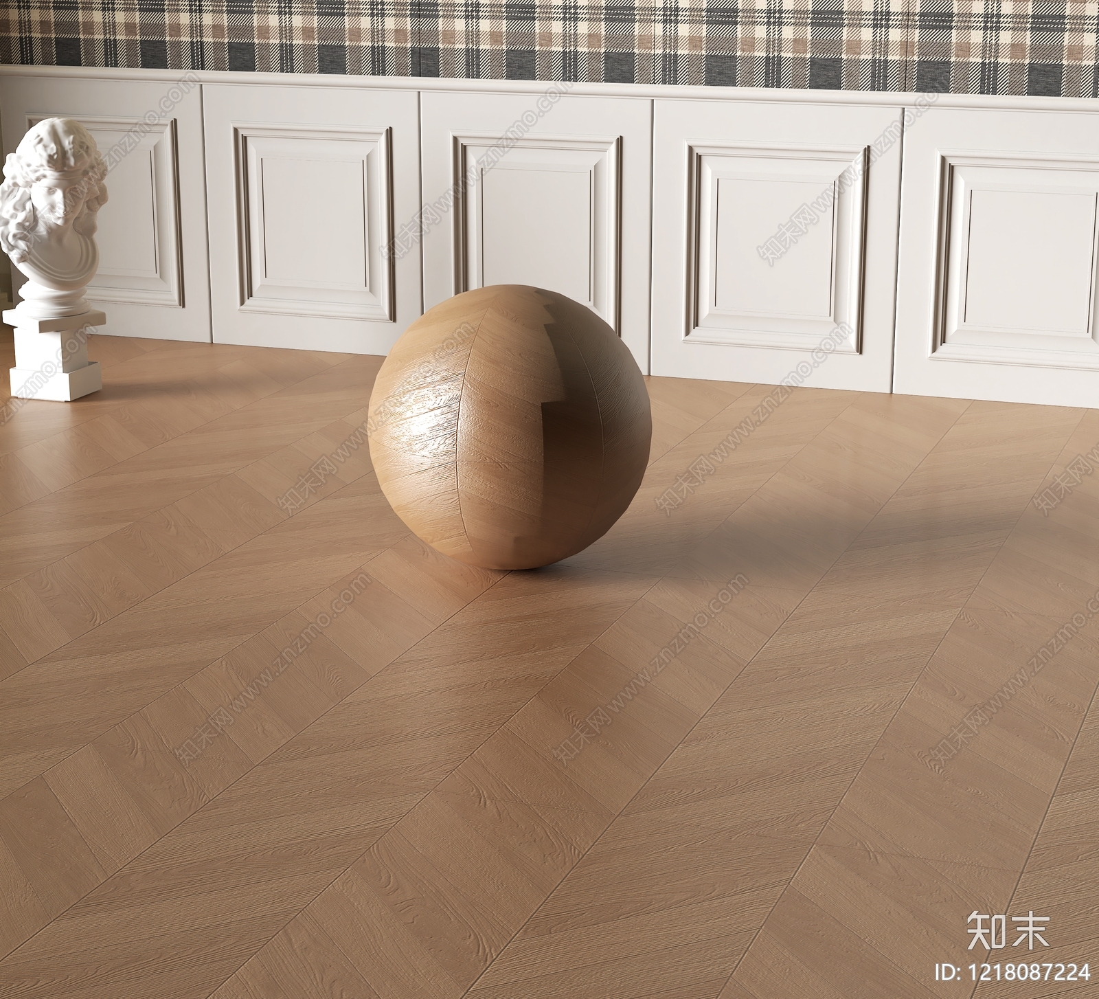 法式材料展厅3D模型渲染效果图